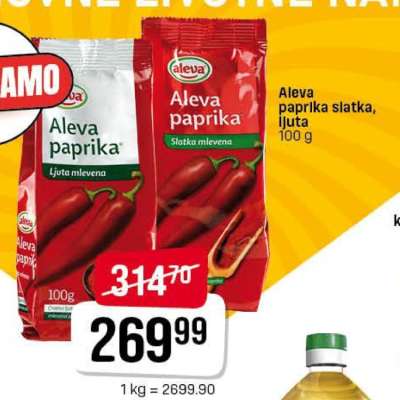 Aleva paprika slatka, ljuta