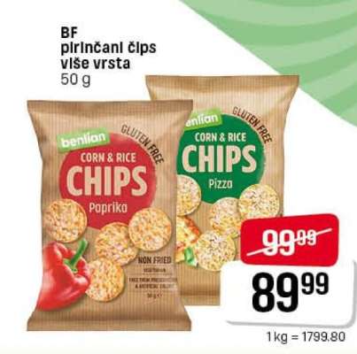 BF pirinčani čips