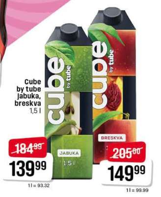 Cube by tube Jabuka, breskva