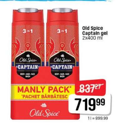 Old Spice Captain Gel 2x400 ml