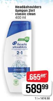 Head&shoulders šampon 2in1 classic clean