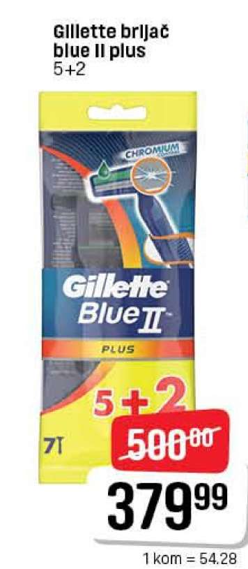Gillette brijač Blue II Plus 5+2