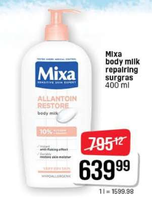 Mixa body milk repairing surgras 400 ml