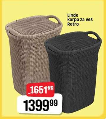 Lindo korpa za veš Retro
