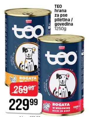 TEO hrana za pse piletina, govedina