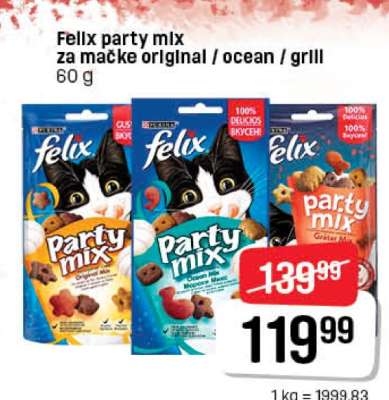 Felix party mix za mačke original / ocean / grill