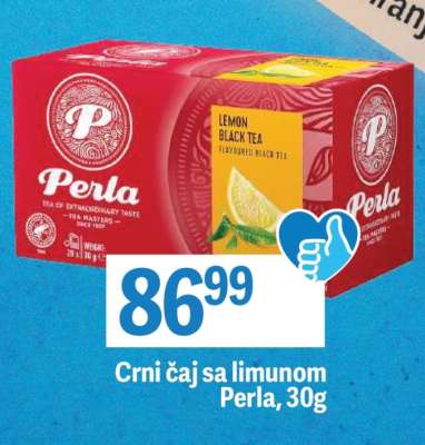 Crni čaj sa limunom Perla, 30g