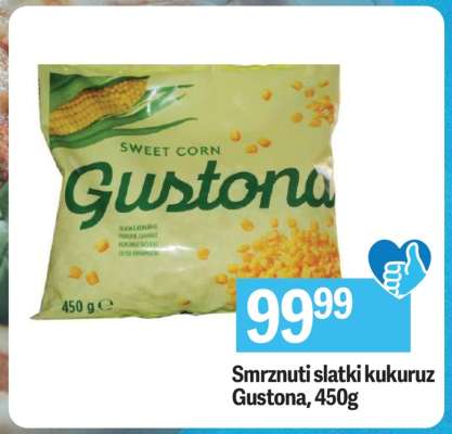 Smrznuti slatki kukuruz Gustona, 450g