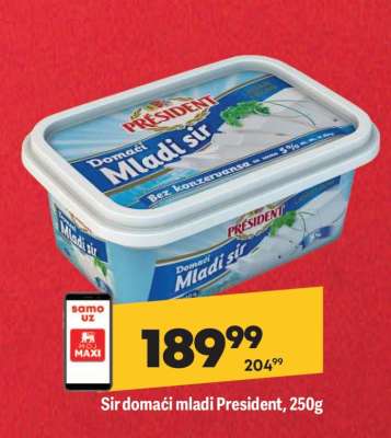 Sir domaći mladi President, 250g