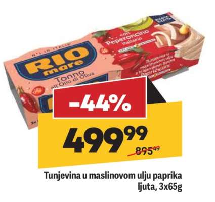 Tunjevina u maslinovom ulju paprika ljuta, 3x65g