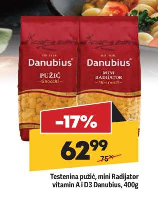 Testenina pužić, mini Radijator vitamin A i D3 Danubius, 400g