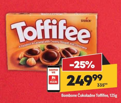 Bombone čokoladne Toffifee 125g