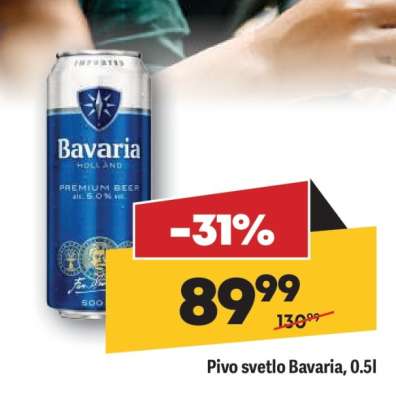 Pivo svetlo Bavaria 0.5l