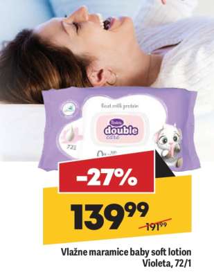 Vlažne maramice baby soft lotion Violeta, 72/1
