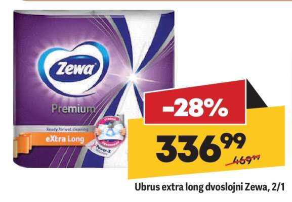 Ubrus extra long dvoslojni Zewa, 2/1