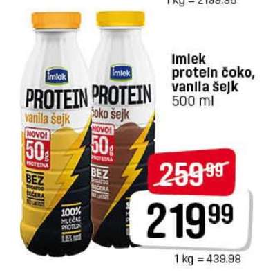 Imlek protein čoko, vanilla šejk