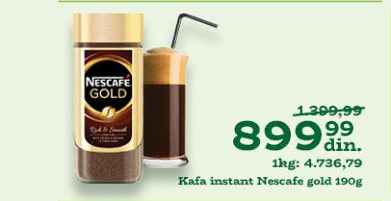 Kafa instant Nescafe Gold 190g