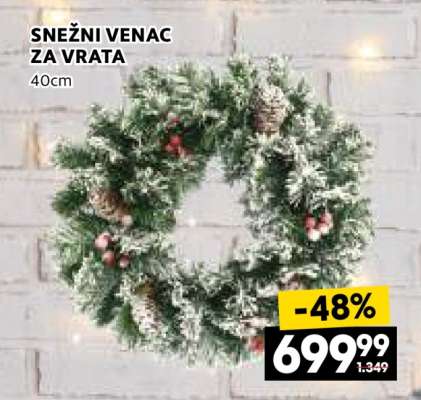 SNEŽNI VENAC ZA VRATA