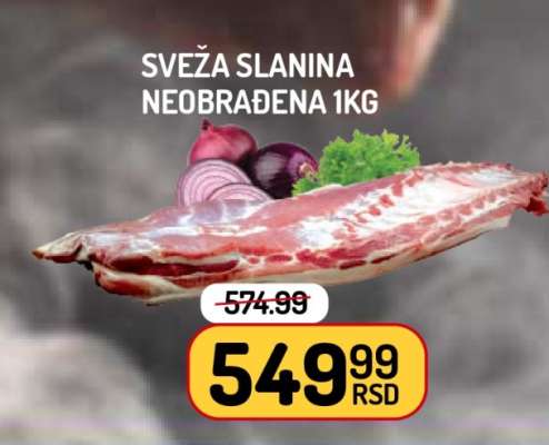 Sveža slanina neobrađena 1kg