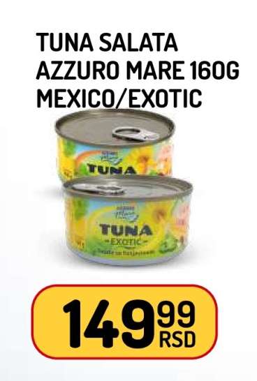 Tuna Salata Azzuro Mare 160g Mexico/Exotic