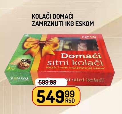 Kolači domaći zamrznuti 1kg ESKOM