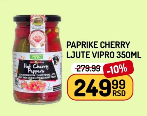 Paprike Cherry Ljute Vipro 350ml