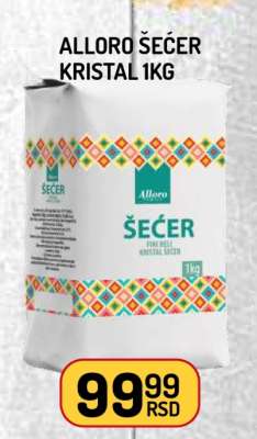 ALLORO ŠEĆER KRISTAL 1kg