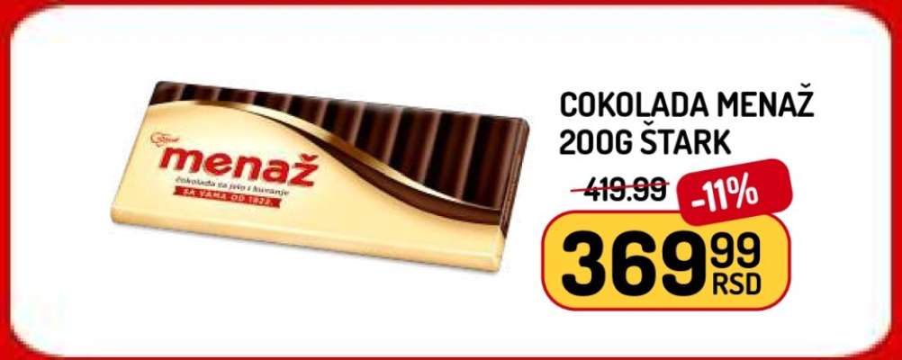 ČOKOLADA MENAŽ 200g ŠTARK