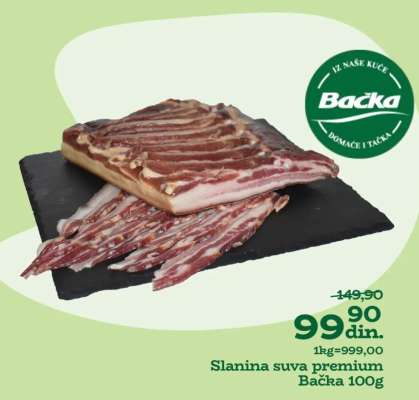 Slanina suva Premium Bačka 100g