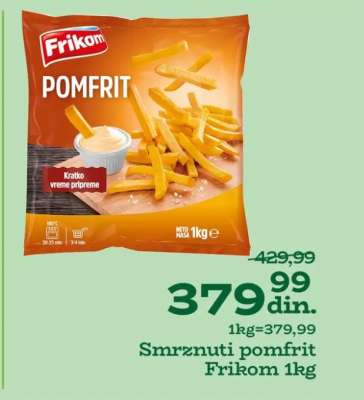 Smrznuti pomfrit Frikom, 1kg