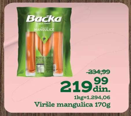 Viršle mangulica 170g
