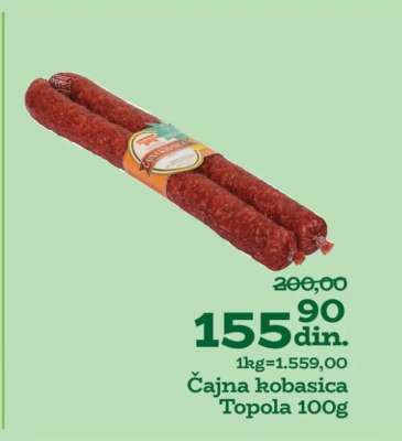 Cajna kobasica Topola 100g