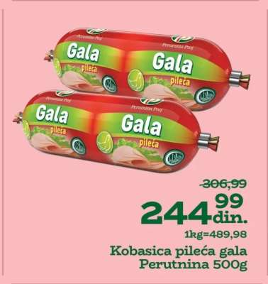 Kobasica pileća gala Perutnina 500g