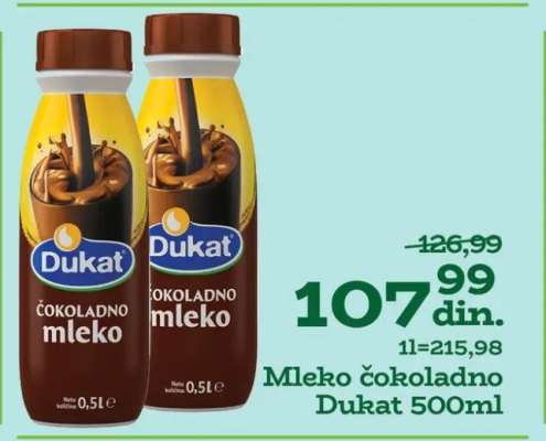 Mleko čokoladno Dukat 500ml