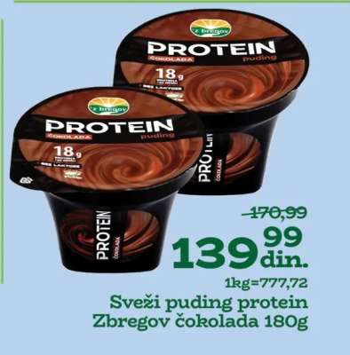 Sveži puding protein Zbregov čokolada 180g