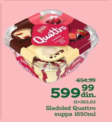 Sladoled Quattro Zuppa 1650ml