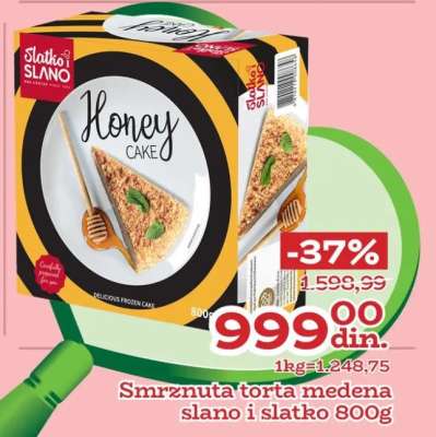 Smrznuta torta medena slano i slatko 800g