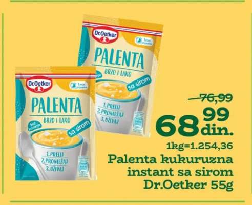 Palenta kukuruzna instant sa sirom Dr.Oetker 55g
