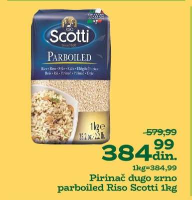 Pirinač dugo zrno parboiled Riso Scotti 1kg