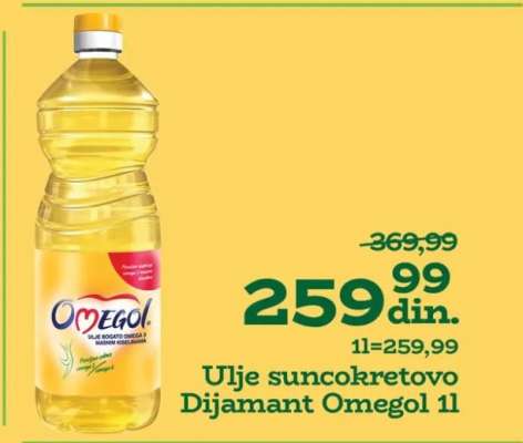Ulje suncokretovo Dijamant Omegol 1l