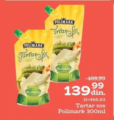 Tartar sos Polimark, 300ml
