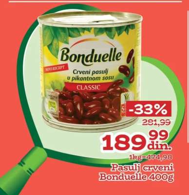 Pasulj crveni Bonduelle 400g