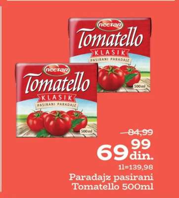 Paradajz pasirani Tomatello 500ml