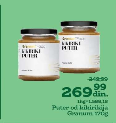 Puter od kikirikija Granum 170g