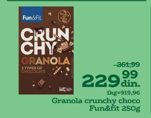 Granola crunchy choco Fun&Fit 250g