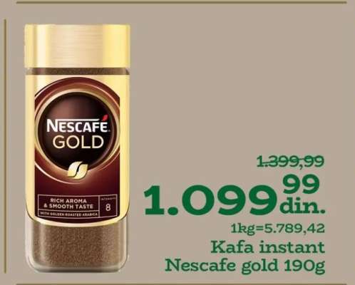 Kafa instant Nescafe Gold 190g