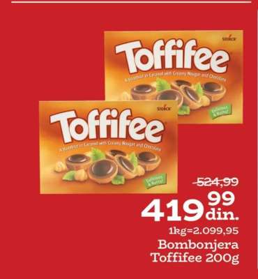 Bombonjera Toffifee 200g