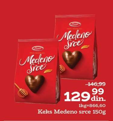Keks Medeno srce 150g