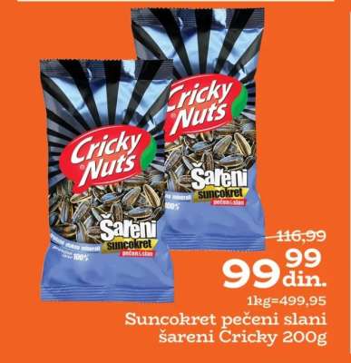 Suncokret pečeni slani šareni Cricky