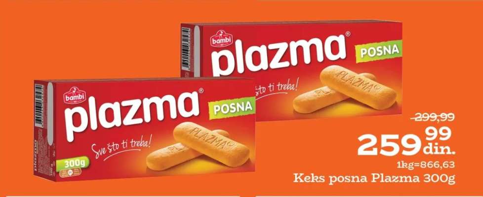 Keks posna Plazma 300g